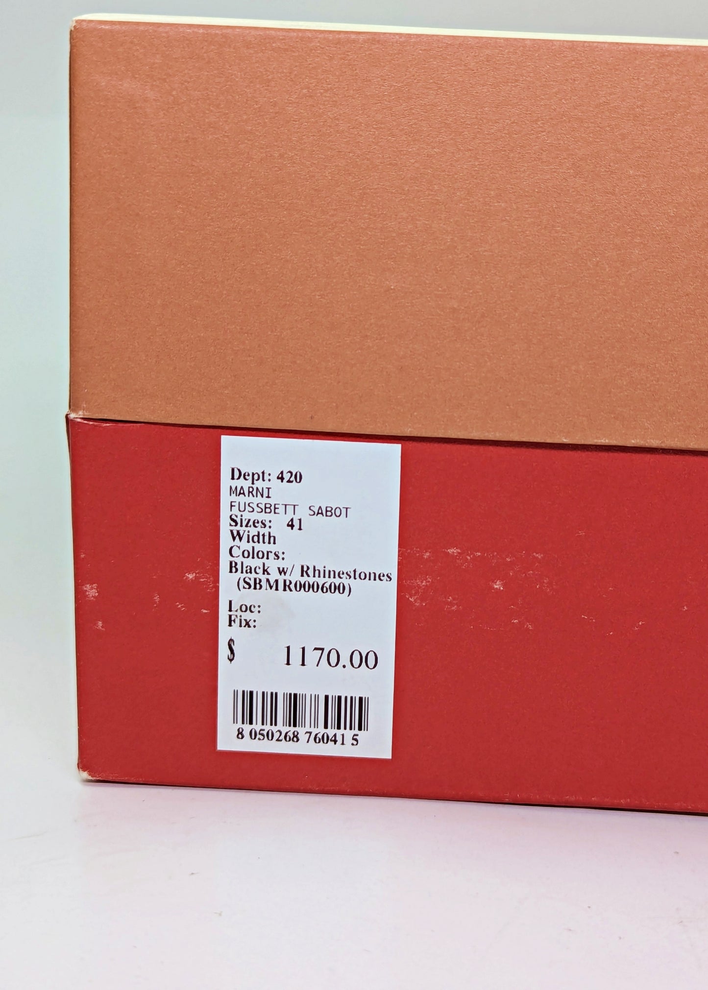 Marni Men's Fussbett Sabot Mules With Rhinestones Black Size 41 (MSRP $1,170)