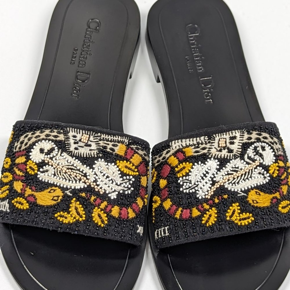 Christian Dior Women's Tarot Slide Death Embellished Sandals Size 36 IT ($1,190)