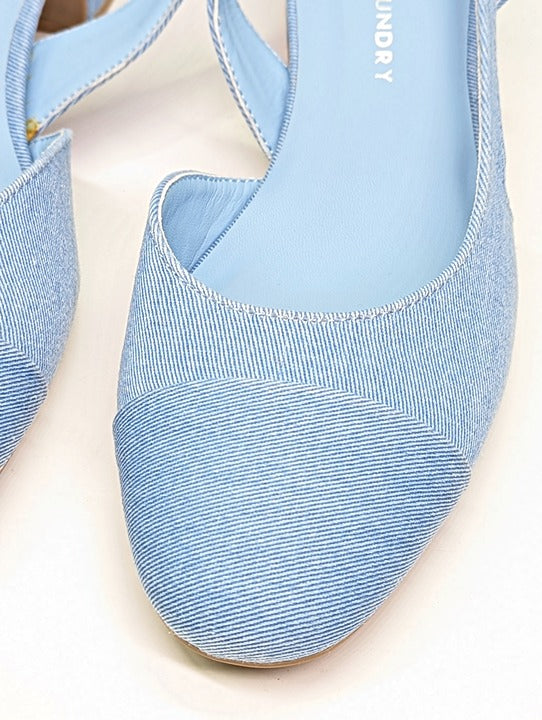 Chinese Laundry Rozie Women's Denim Slingback Pump Size 10 (MSRP $80)
