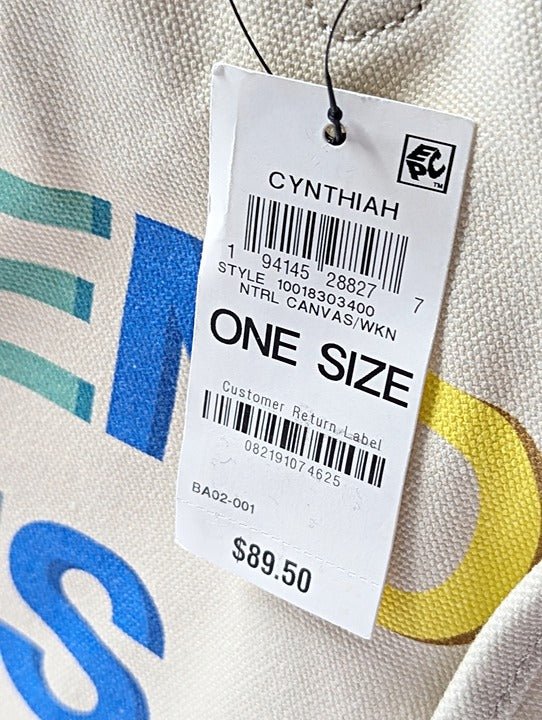 On 34th Cynthiah Extra Large Canvas Shoulder Tote Bag Weekend Vibe (MSRP $90)