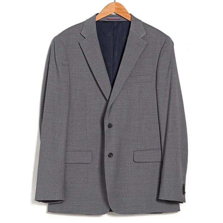 Tommy Hilfiger Men's Modern Fit Twill Suit Pearl Grey Size 40S (MSRP $450)