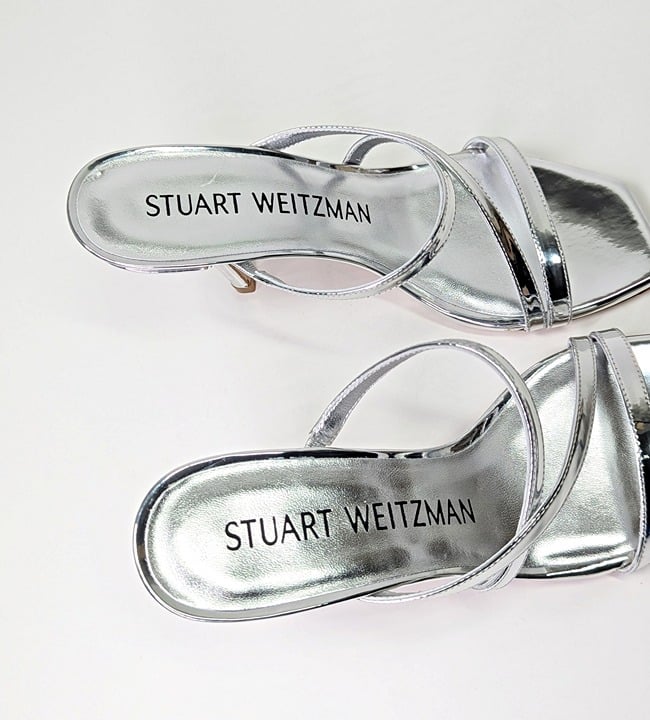 Stuart Weitzman Women's Strapeze 85 Strappy Heel Sandals Size 37.5 (MSRP $475)