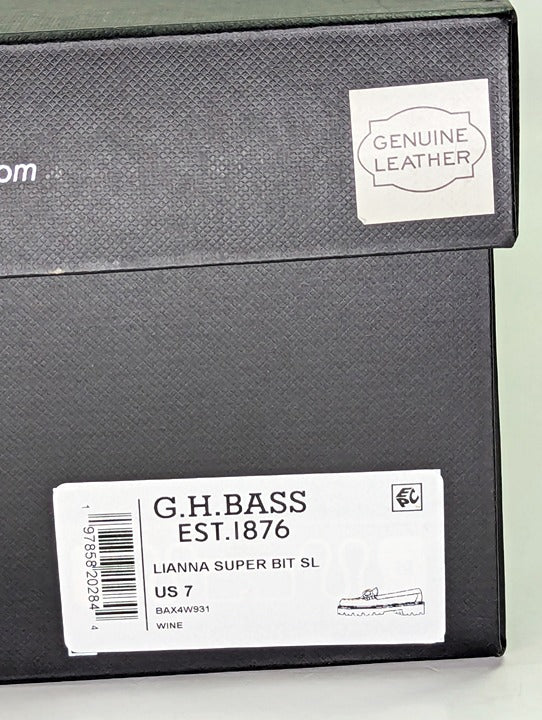 G.H. BASS Women's Lianna Wine Super Bit Platform Loafers Size 7 (MSRP $195)