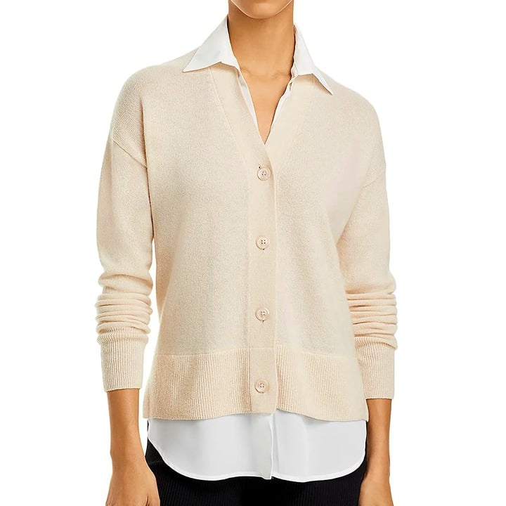 C by Bloomingdale's Cashmere Women's Split Hem Cardigan Sweater Size S MSRP $198
