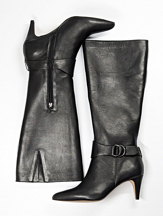 Splendid Women's Fortuna Buckled High Heel Boots Black Size 7.5 (MSRP $240)