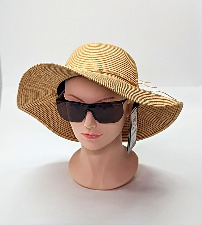 Style & Co Women's Packable Paper Floppy Hat Tan O/S (MSRP $39)