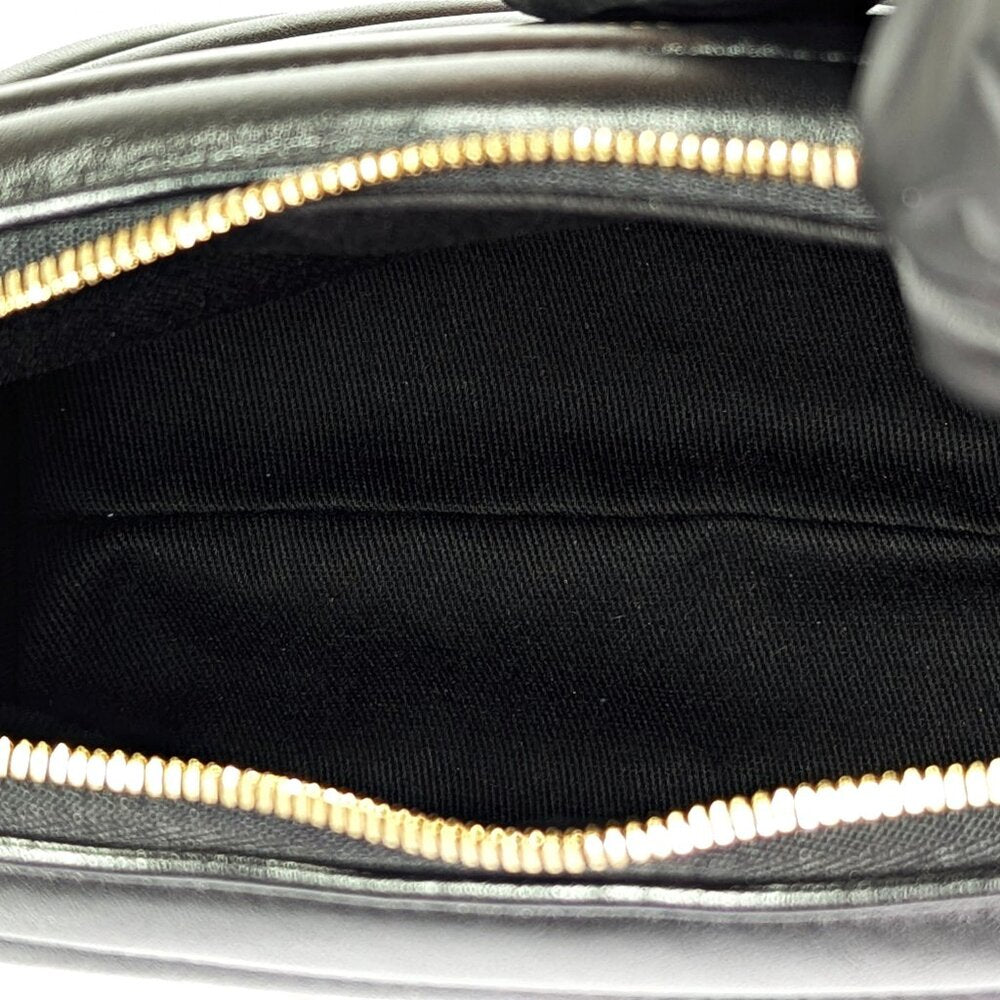 Ferragamo Rainbow Quilted Black Leather Hobo Crossbody Bag (MSRP $1,650)