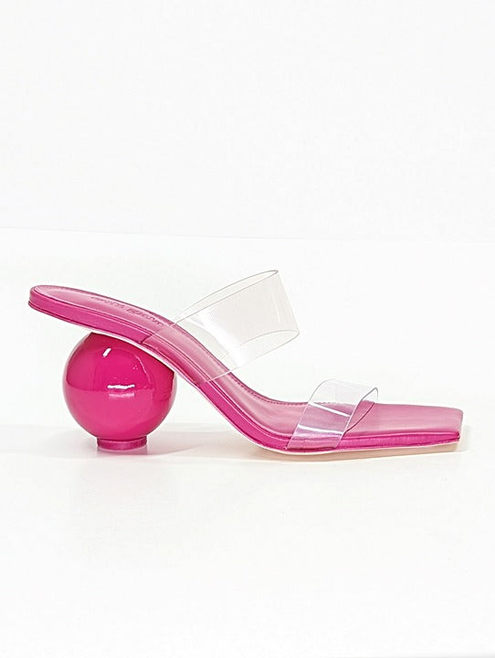 Cult Gaia Women's Nhu Round Heel Square Toe Sandals Bloom Size 37.5 (MSRP $458)