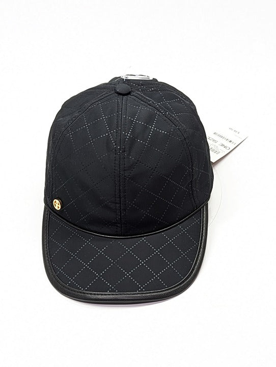 Giani Bernini Unisex Black Quilted Rain Baseball Cap Adjustable (MSRP $38.50)