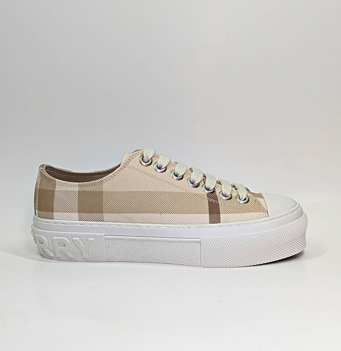 Burberry Women's Jack Checked Low Top Sneakers Size 36 (MSRP $675)