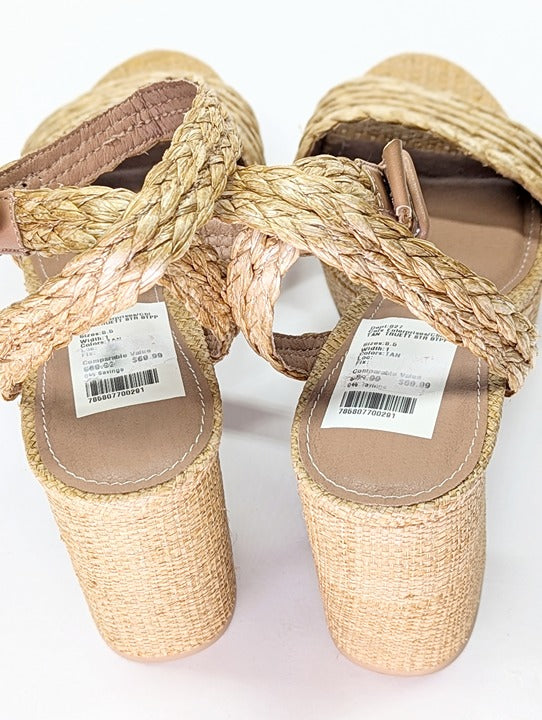 Chinese Laundry Truett Women's Ankle Wrap Platform Sandal Size 8.5 (MSRP $90)