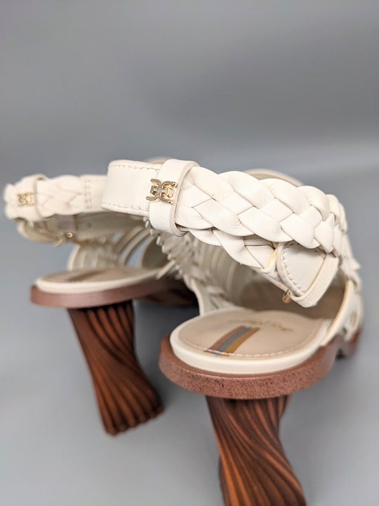 Sam Edelman Holland Women's Ivory Heeled Sandals Size 9.5 M (MSRP $180)
