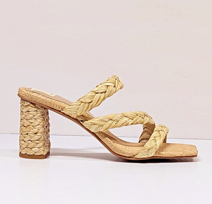 Dolce Vita Women's Pang Natural Asymmetrical Dress Sandals Size 7.5 (MSRP $135)