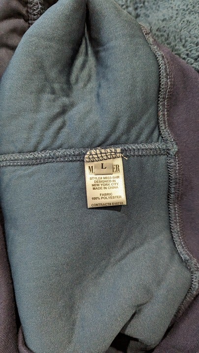 M.Singer Men's Navy Mock Neck 1/4 Placket Fleece Pullover Size L (MSRP $165)