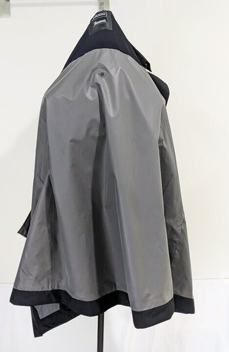 Herno Women's Black Laminar Double Breasted Trench Coat Size 46 MSRP $1,075