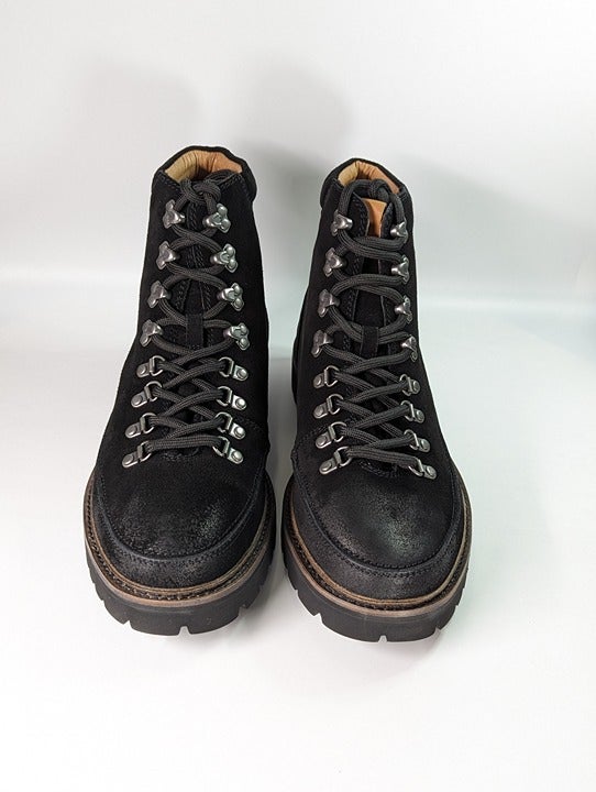 Gentle Souls Men's Donovan Black Lug Hiker Boots Size 11.5 M (MSRP $325)