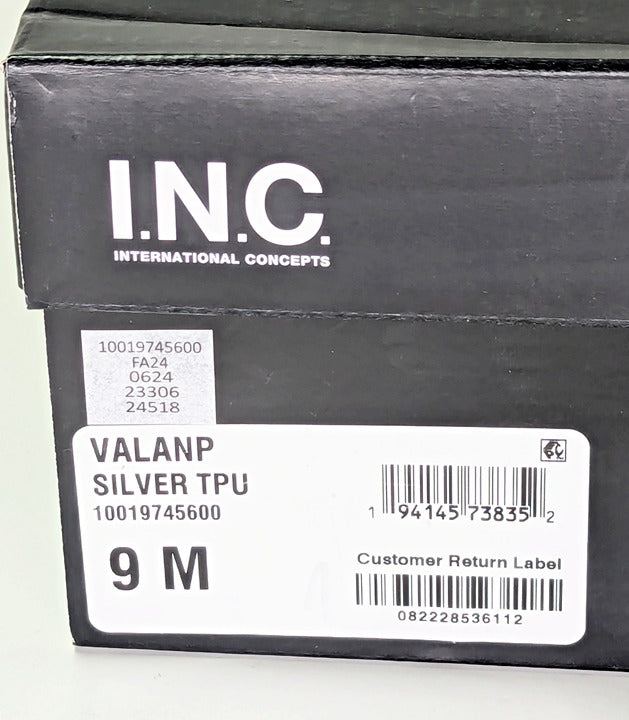 I.N.C. International Concepts Valan Silver Triple Straps Flats Size 9 MSRP $80