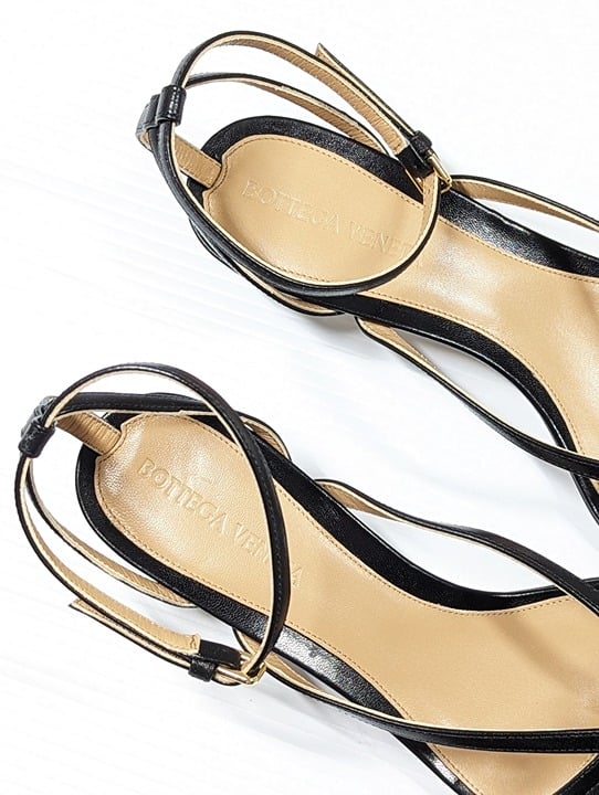 Bottega Veneta Women's Stretch Ankle Strap Kitten Heel Sandals Sz 36.5 MSRP $990