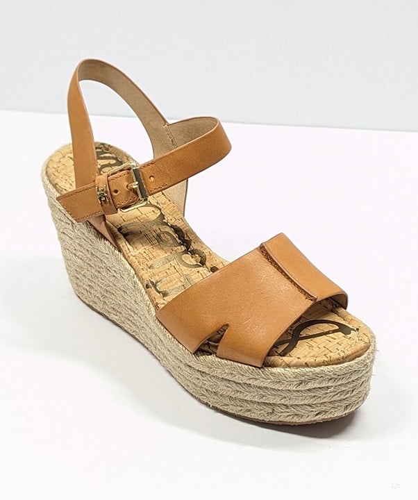 Sam Edelman Women's Maura Espadrille Wedge Sandals Natural Size 9.5 (MSRP $130)