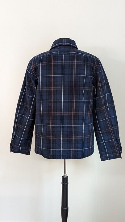 Slate & Stone Men's Blue Plaid Flannel Shirt Jacket Size M (MSRP $398)