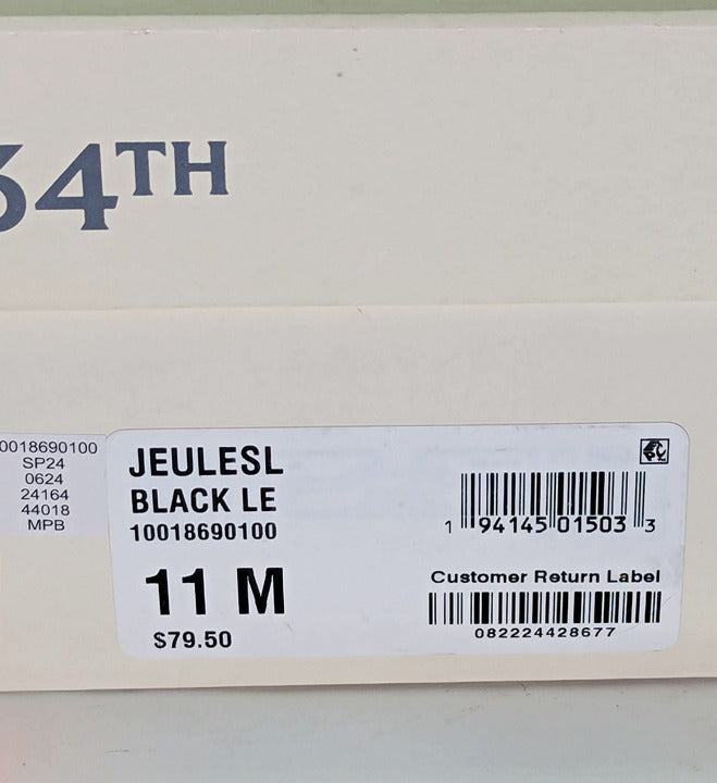 On 34th Women's Jeules Black Leather Pointed-Toe Pumps Size 11 (MSRP $80)