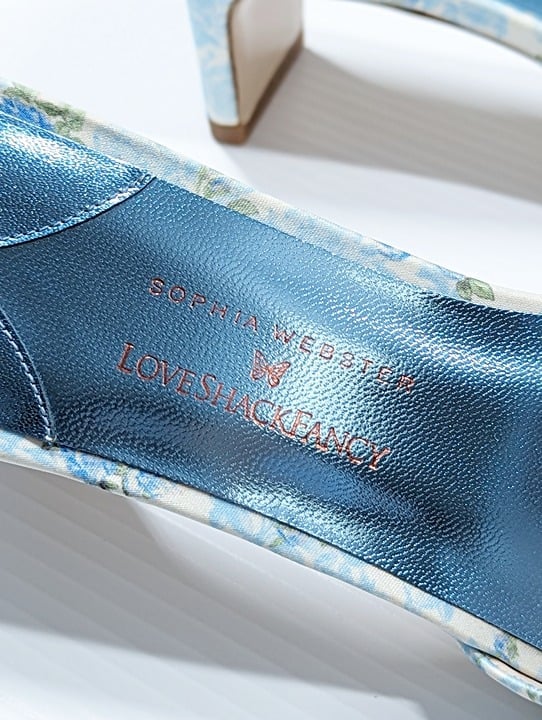 Sophia Webster x LoveShackFancy Womens Margaux Mid Mule Sandal Size 38 MSRP $900