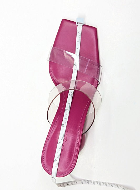 Cult Gaia Women's Nhu Round Heel Square Toe Sandals Bloom Size 37.5 (MSRP $458)