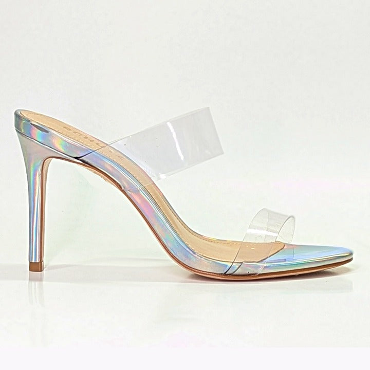 Schutz Women's Ariella Clear Strap High-Heel Slide Sandals Size 6.5 (MSRP $128)