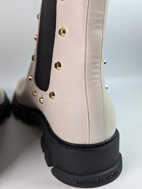 Michael Kors Women's Ridley Cream Studded Chelsea Booties Size 11 (MSRP $225)