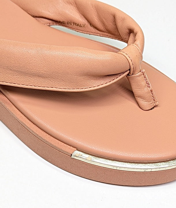 Kenneth Cole Women's Athens Platform Thong in Peach Leather Size 6 (MSRP $89)