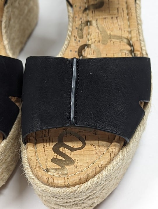 Sam Edelman Women's Maura Espadrille Wedge Sandals Black Size 9.5 M (MSRP $130)