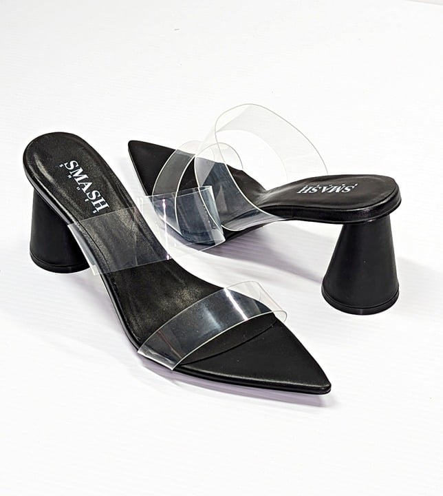 Smash Waze Women's Pointed Toe Slip On Block Heels Black Size 10 (MSRP $140)