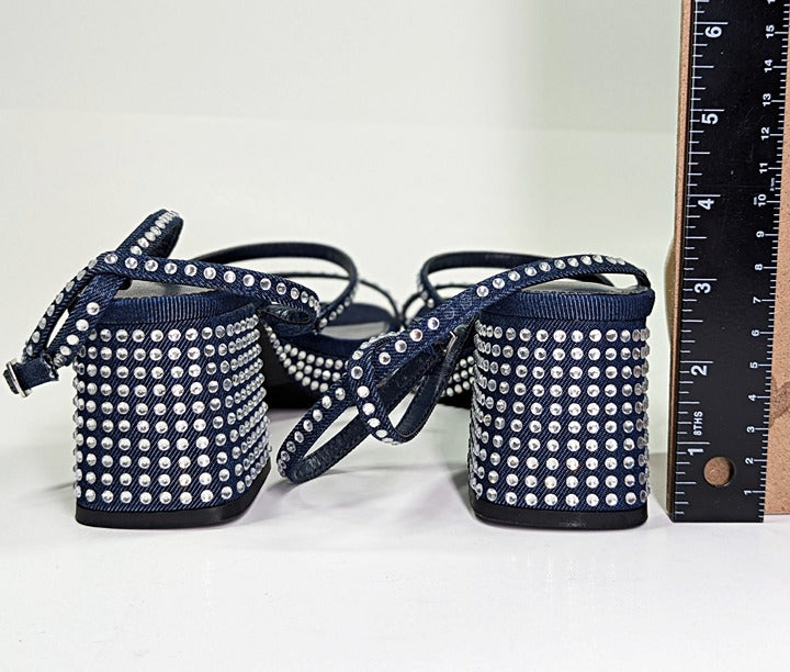 BCBGeneration Lissena-2 Women's Rhinestones Platform Sandals Size 9 MSRP $109