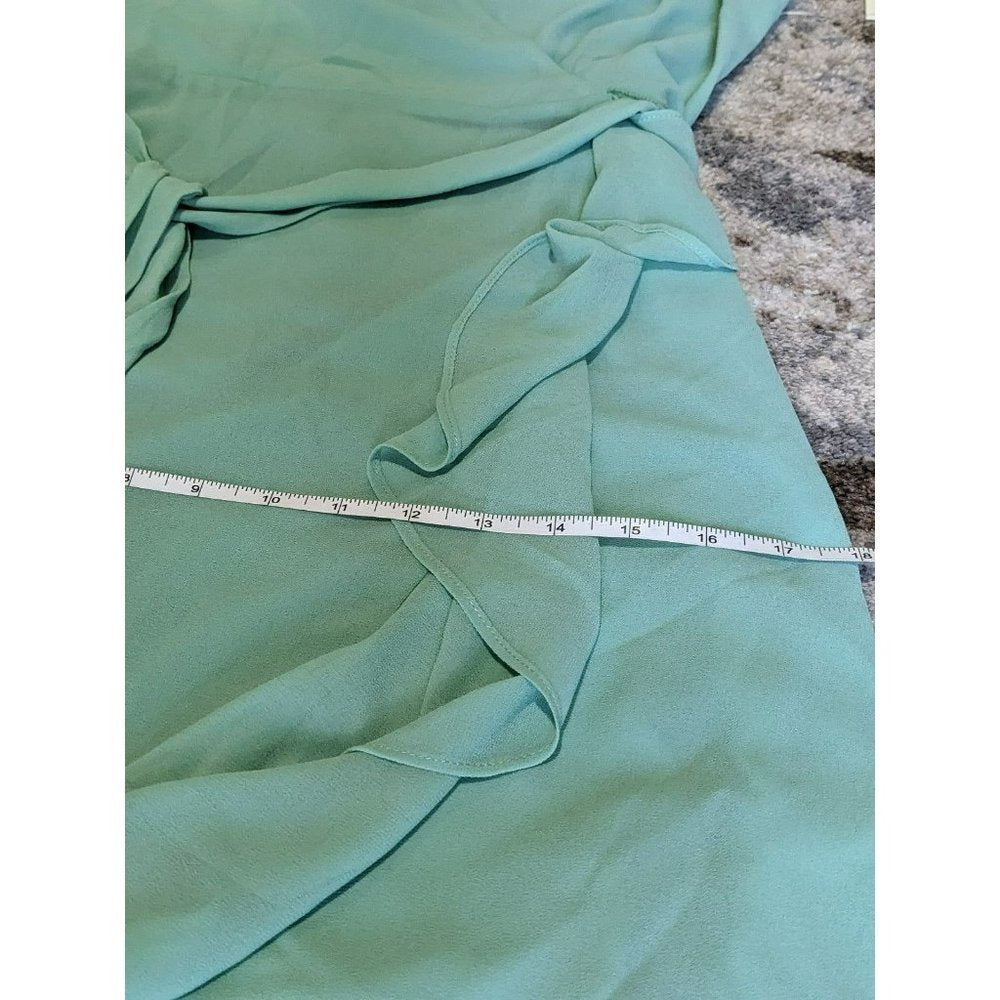 Eliza J Faux-Wrap Ruffled Maxi Dress Size 4 (MSRP $168)