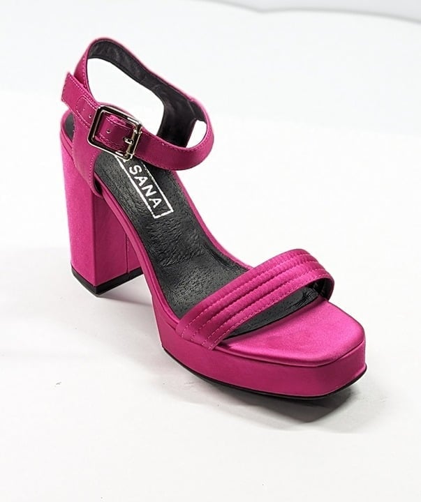 Sol Sana Women's Cathy Pink Satin Platform Sandals Size 39 EU (MSRP $165)