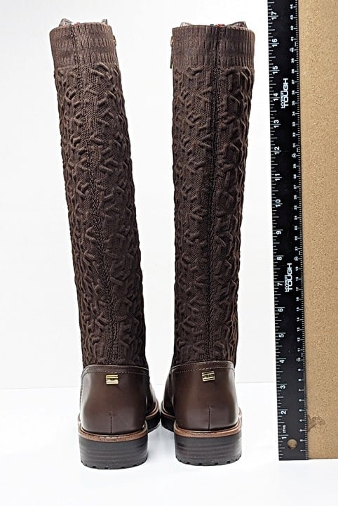 Tommy Hilfiger Women's Famian Riding Boots Dark Brown Size 7 M (MSRP $169)