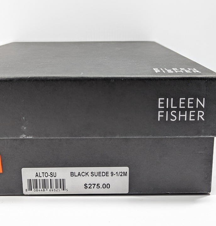 Eileen Fisher Women's Alto Black Suede Platform Wedge Booties Size 9.5 MSRP $275