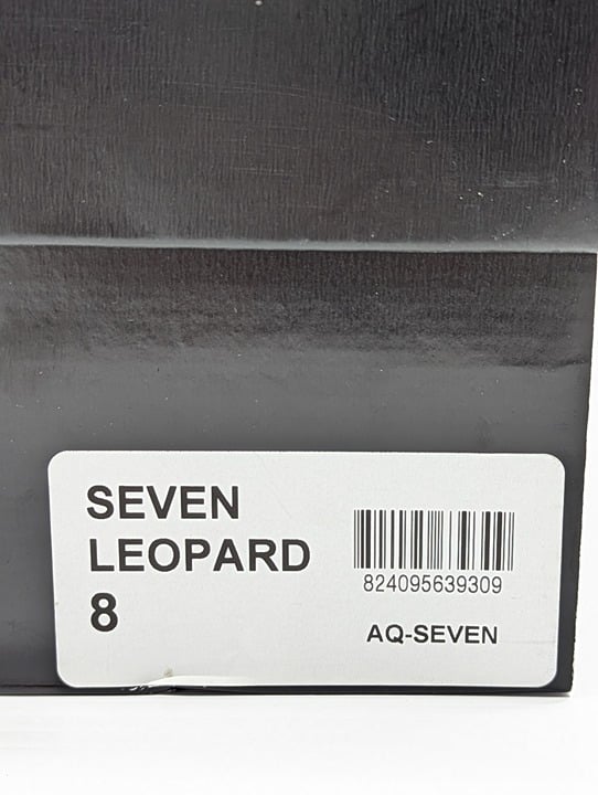 Aqua Women's Seven Leopard Print Calf Hair High-Heel Sandals Size 8 (MSRP $119)