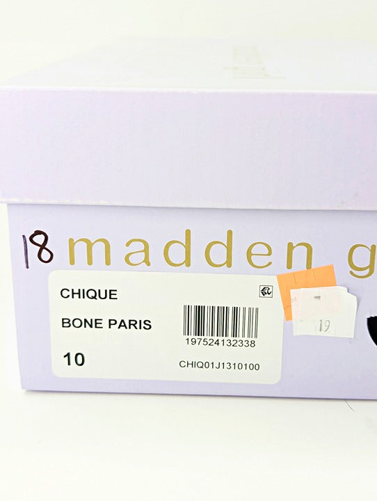 Madden Girl Chique Bone Paris Strappy Kitten-Heel Dress Sandals Size 10 MSRP $55