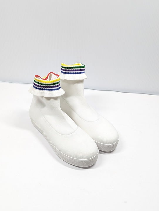 Opening Ceremony Women's Bobby Ruffled Sock Slip-On Sneakers Size 38 MSRP $250