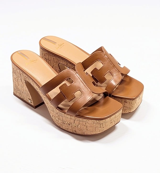Sam Edelman Women's Dev Leather Cork Platform Sandals Size 9 (MSRP $150)