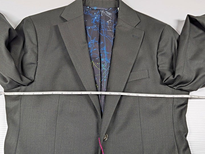 Robert Graham Modern Fit Sharkskin Hunter Green Suit Size 38R (MSRP $598)