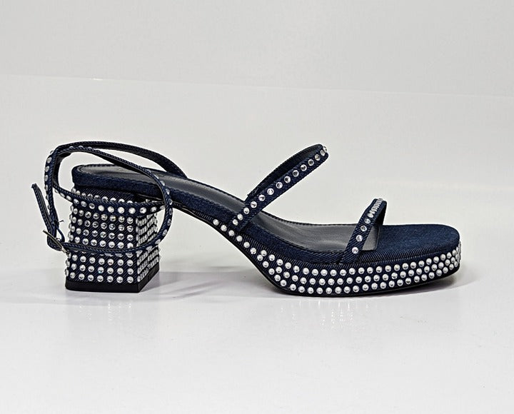 BCBGeneration Lissena-2 Women's Rhinestones Platform Sandals Size 7 MSRP $109