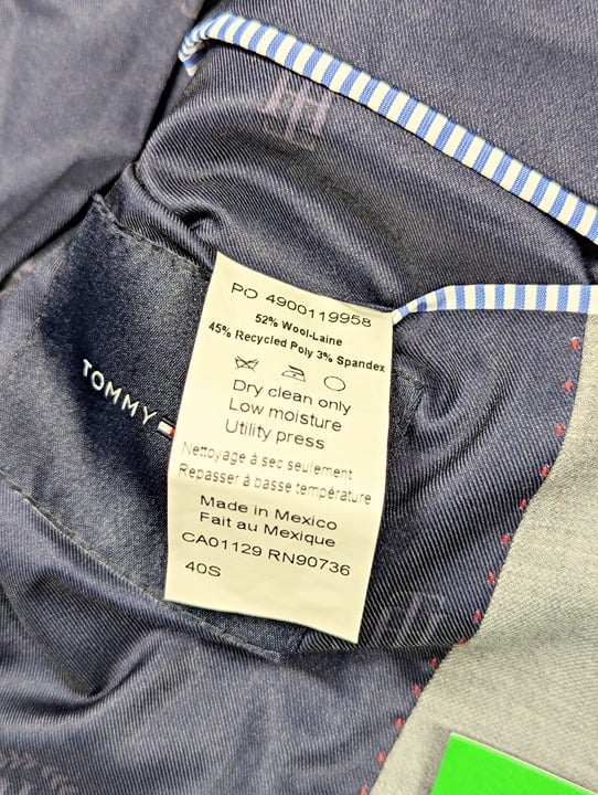 Tommy Hilfiger Men's Modern Fit Twill Suit Pearl Grey Size 40S (MSRP $450)