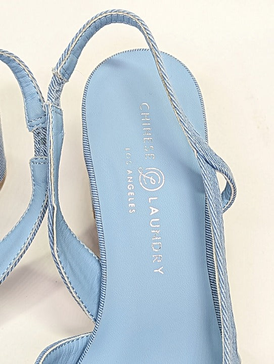 Chinese Laundry Rozie Women's Denim Slingback Pump Size 10 (MSRP $80)