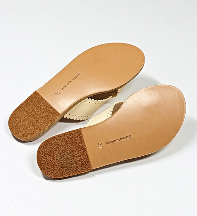 Ancient Greek Sandals Women's Philourgos Slide Sandals Size 37 EU (MSRP $285)