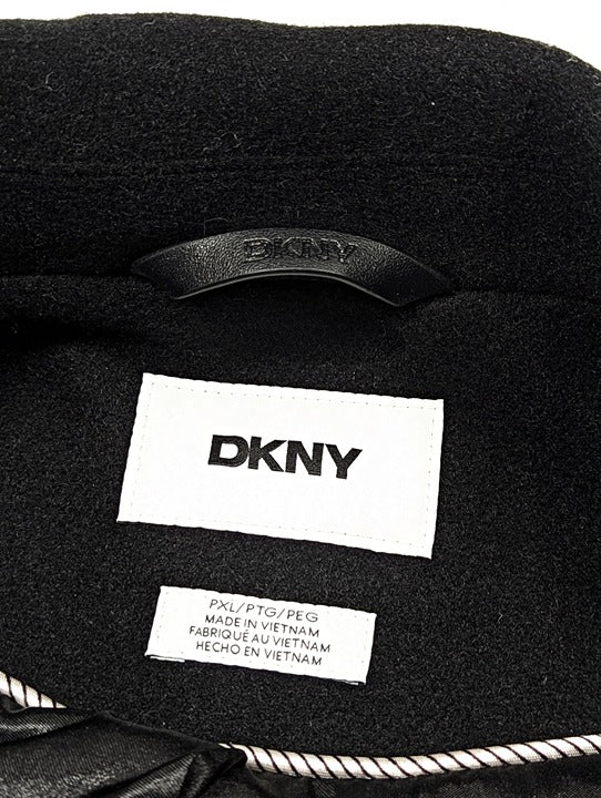 DKNY Petite Notched-Collar Double-Breasted Wrap Coat Size XL 16-18 (MSRP $350)