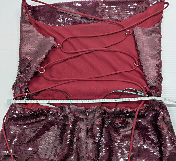Sabina Musayev Zarya Women's Sequined Dress in Wine Size S (MSRP $495)