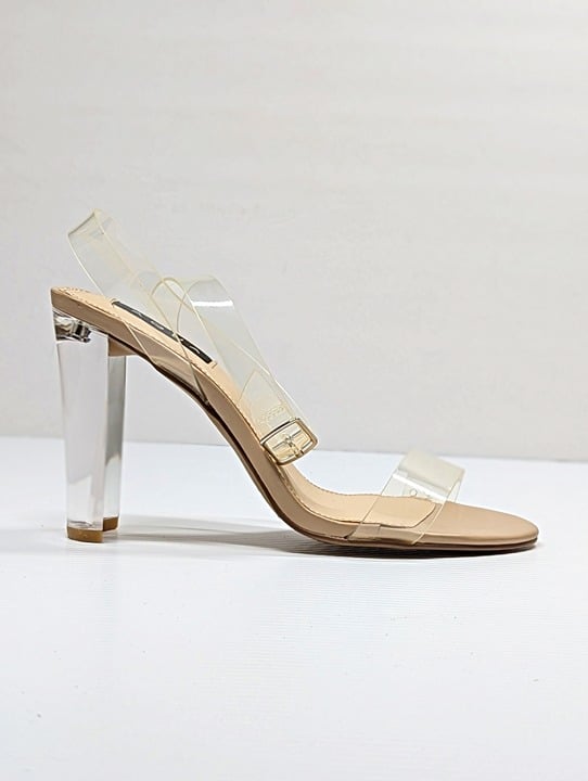 Aqua Women's Luna Clear High-Heel Sandals Size 9 M (MSRP $129)