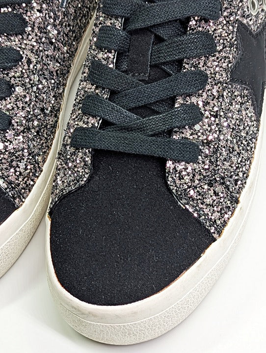 NWOB Vintage Havana Sumter Star Glitter Platform Sneakers Size 6 (MSRP $125)